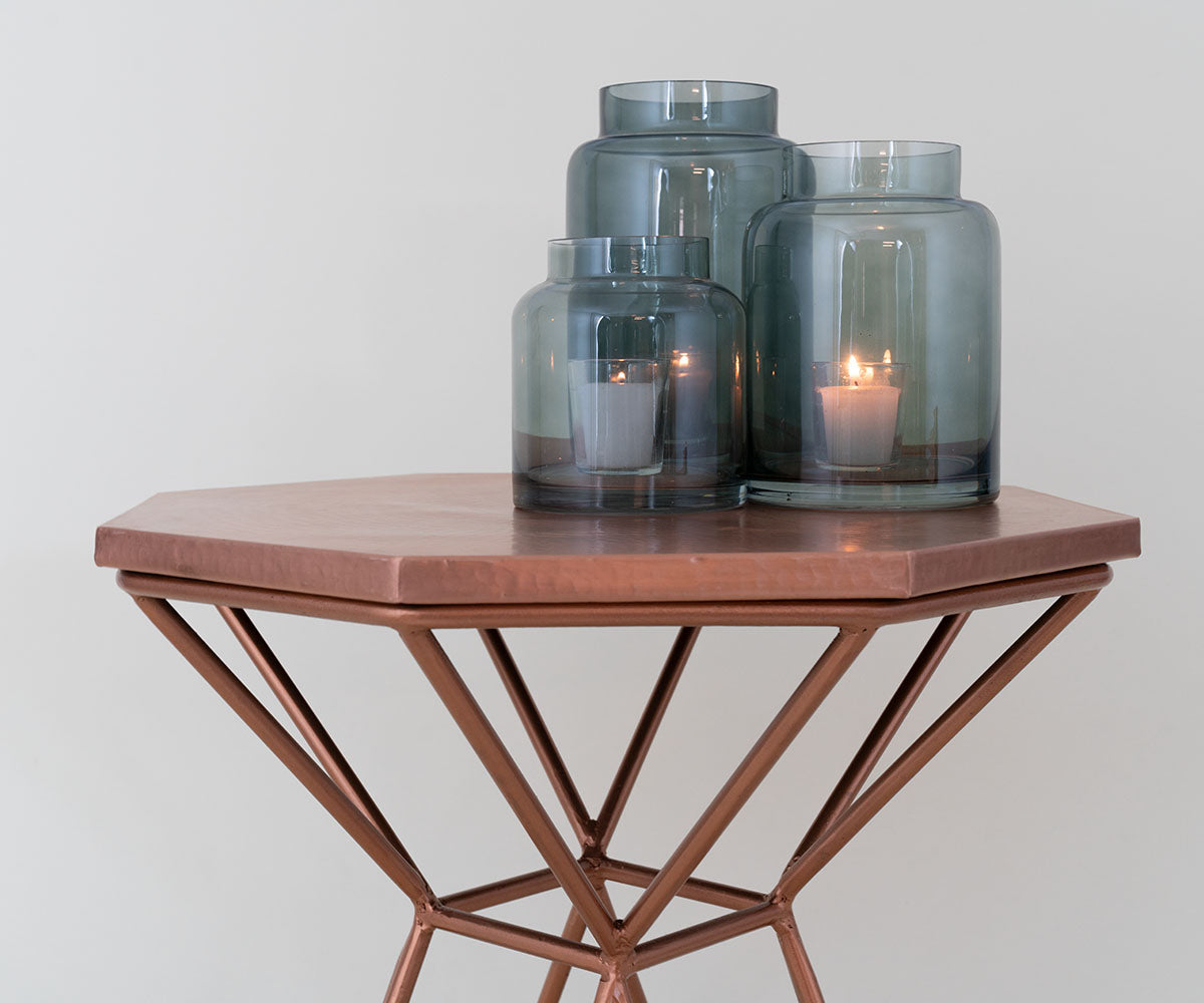 Copper Octagonal Center Table