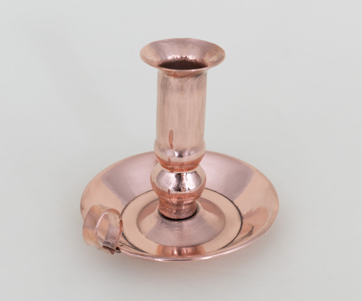 Copper Candlestick Holder Antique Design
