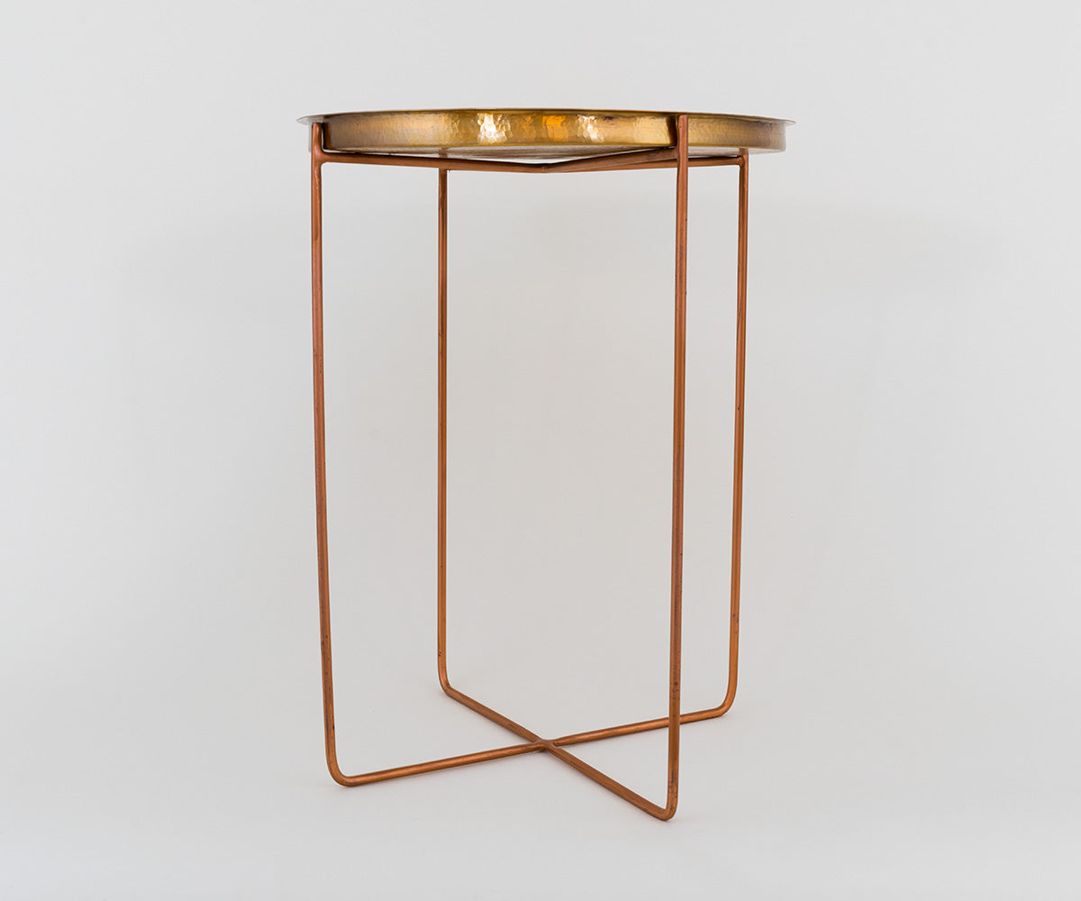 Copper Tray Lateral Table