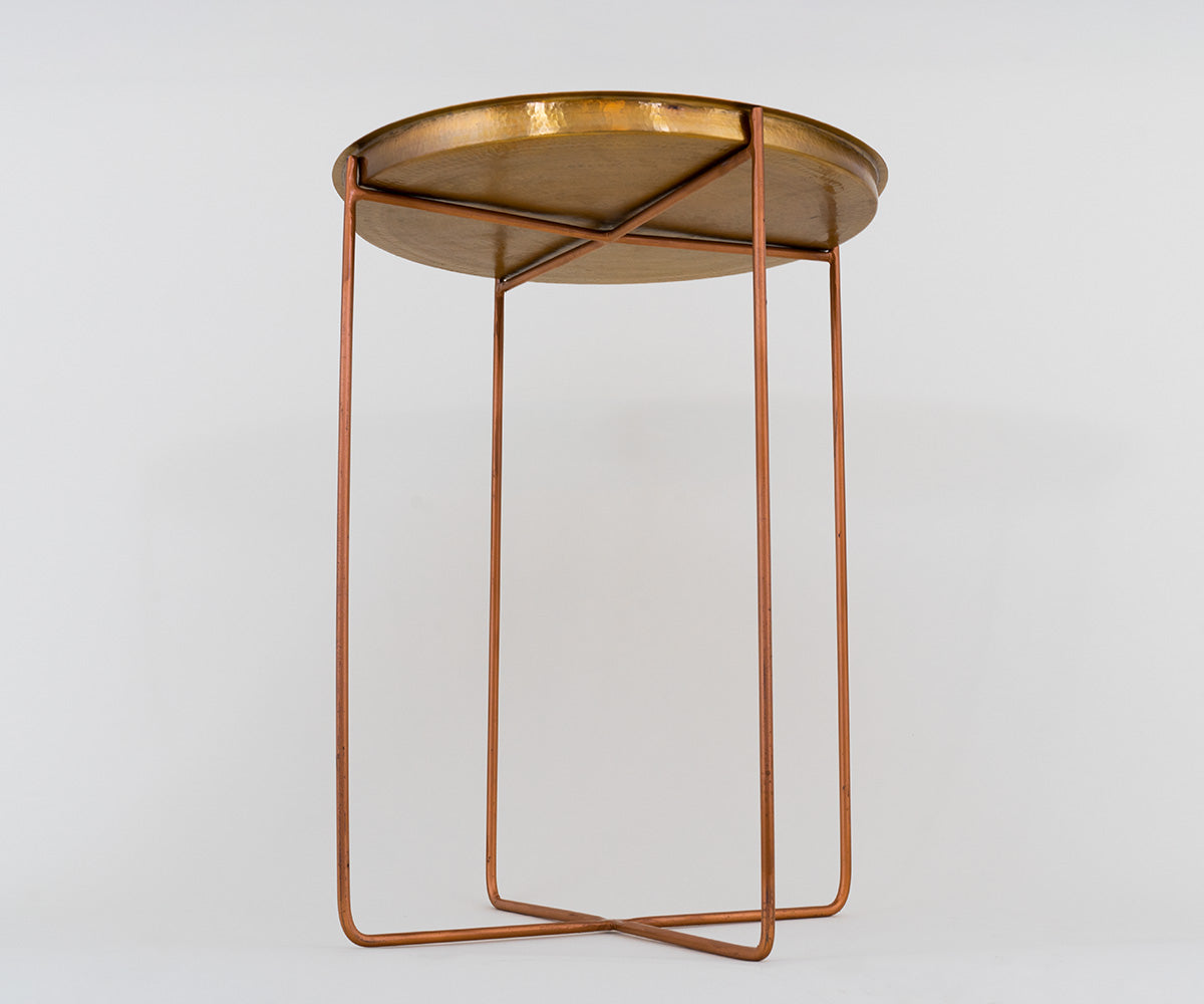 Copper Tray Lateral Table