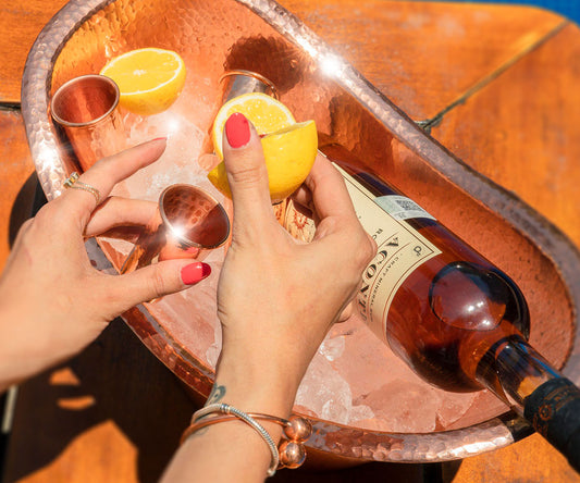 Premium Shot Tequilero en Cobre (set)