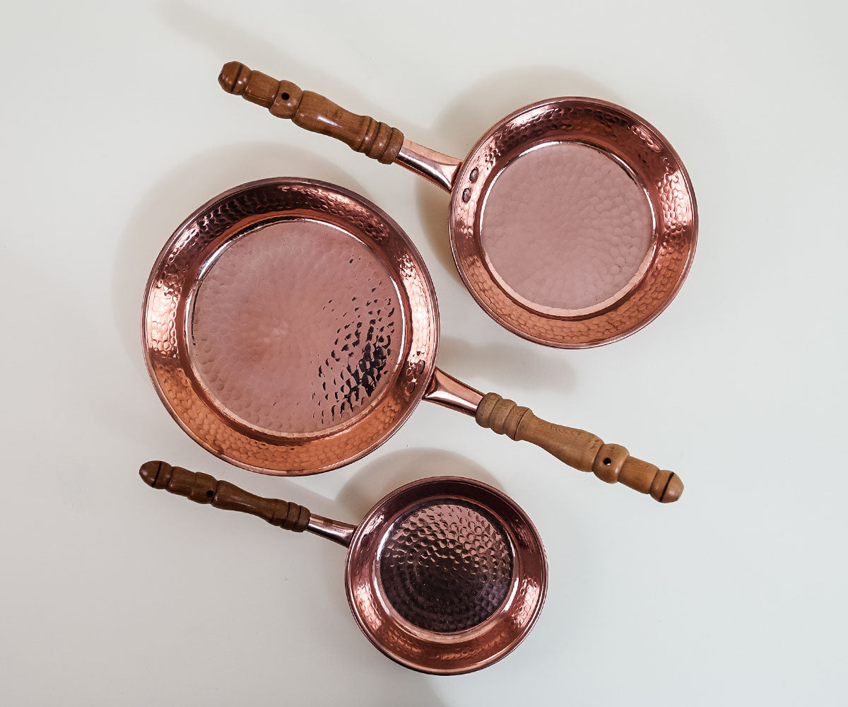 Copper Frying Pan Provence Set