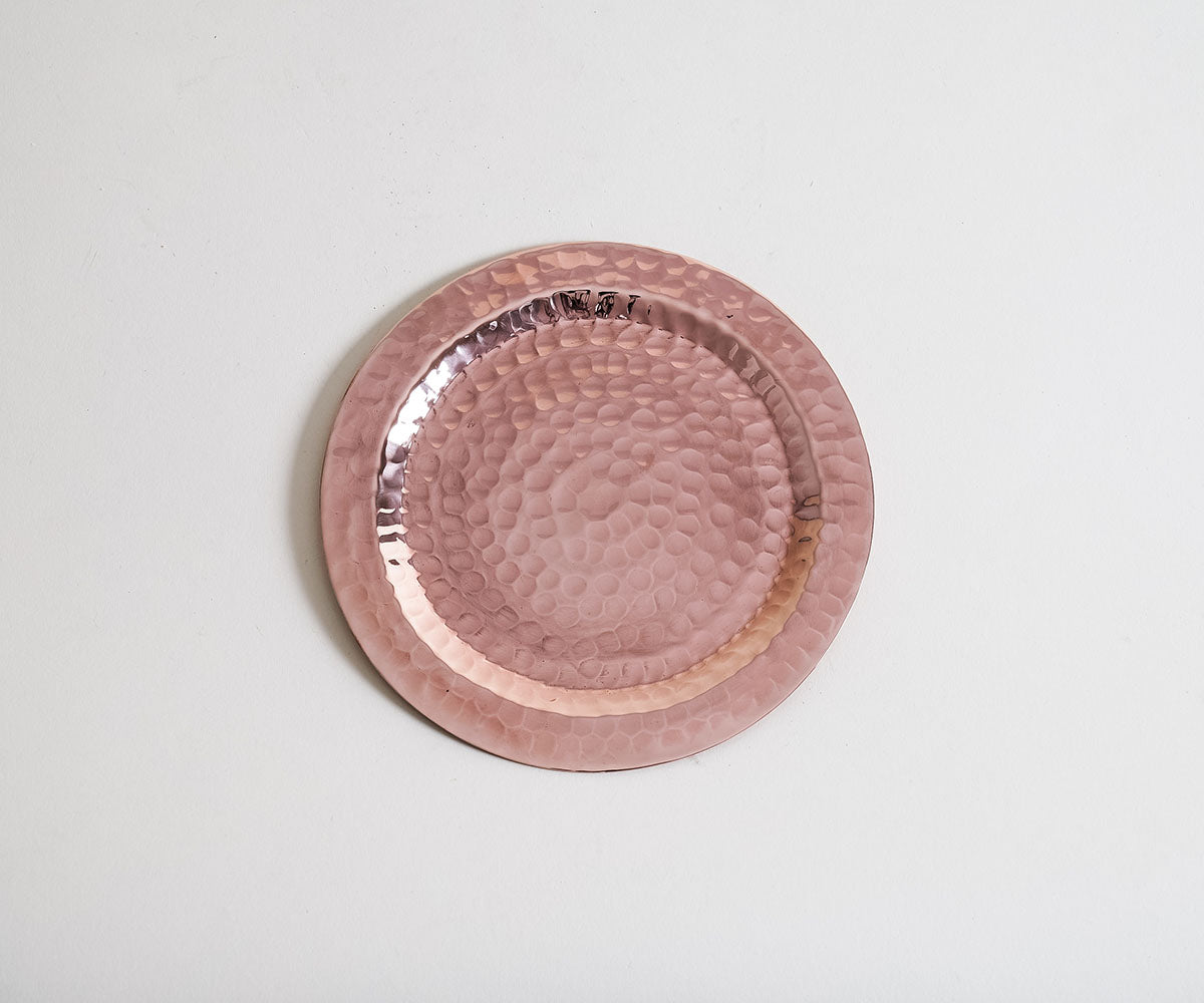 Copper Round Butter Plate - 6 Piece Set
