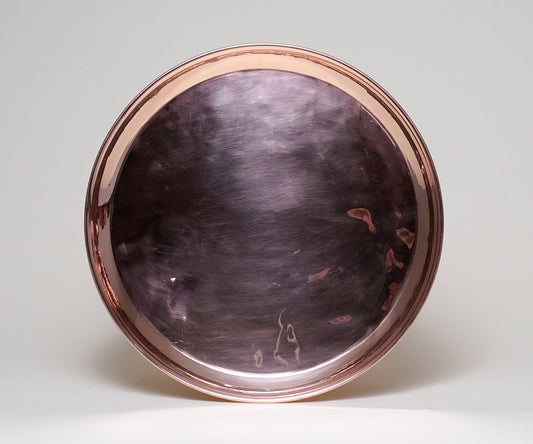 Copper Round Smooth Tray