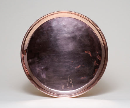 Copper Round Smooth Tray