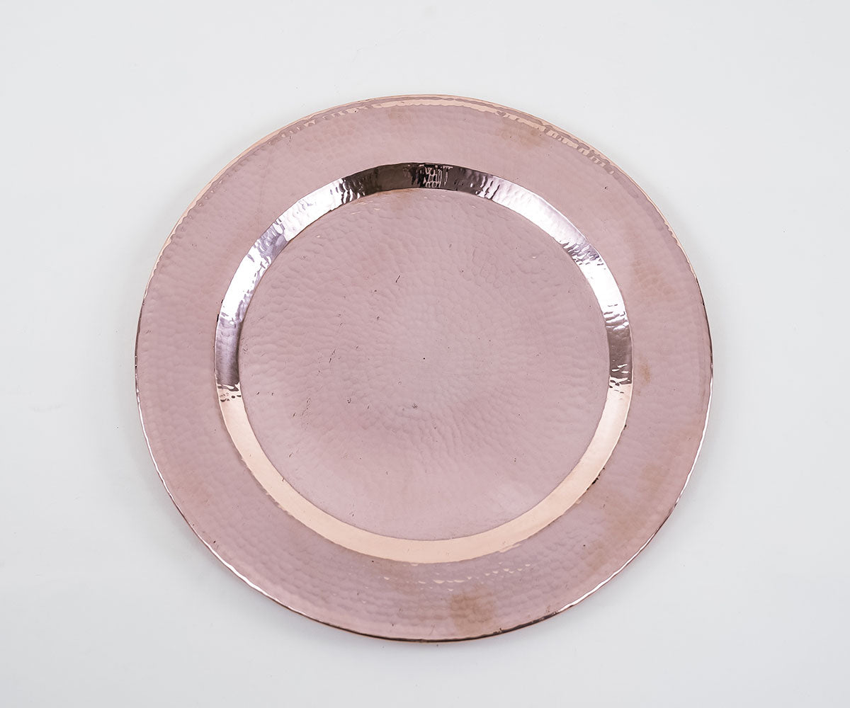 Copper Round Charger Plate - 6 Piece Set
