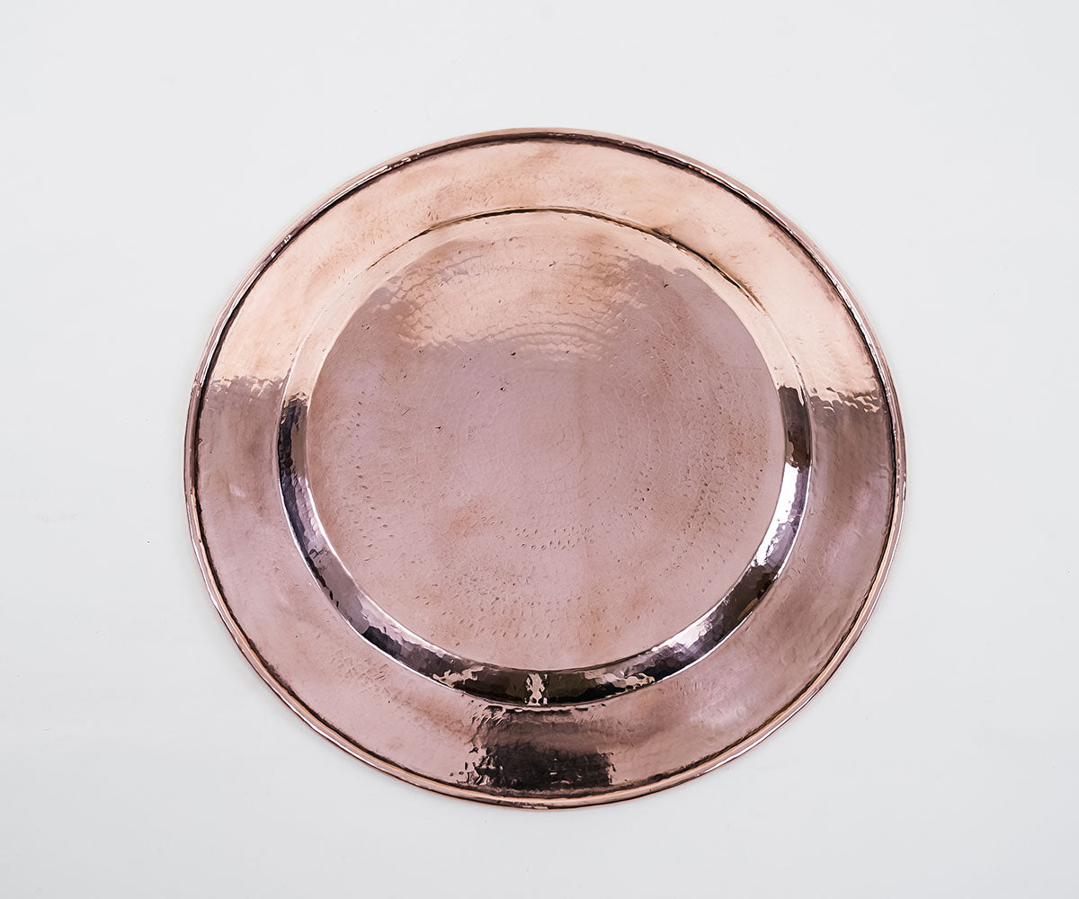 Copper Round Charger Plate - 6 Piece Set